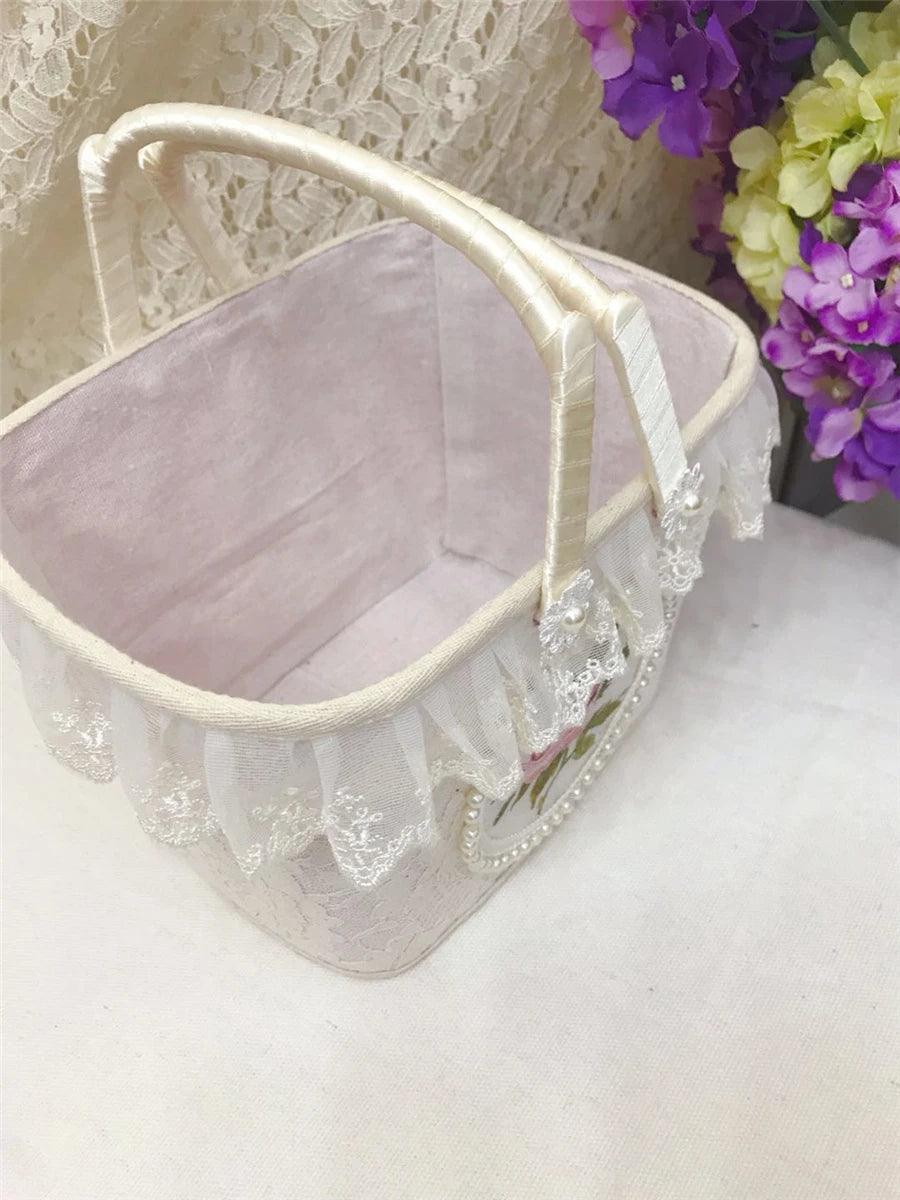 Französische Spitze Aufbewahrungsbox – Handgefertigtes Romantik Design