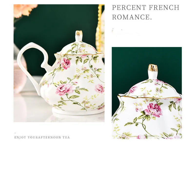 Bone China Teekanne – Elegantes Design – 400ML Volumen