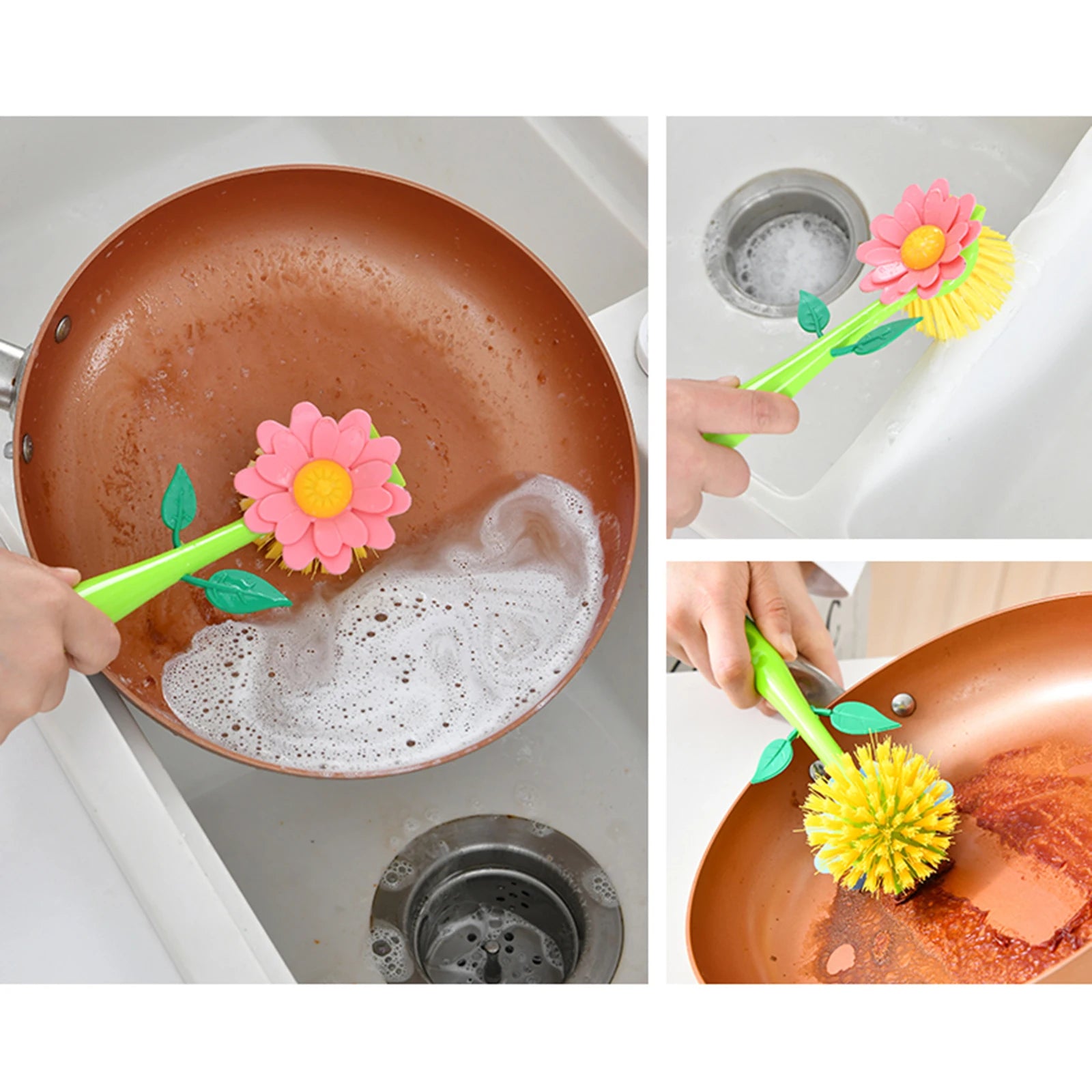 Küchenbürste – Blumen-Design – Vielseitig & Umweltfreundlich