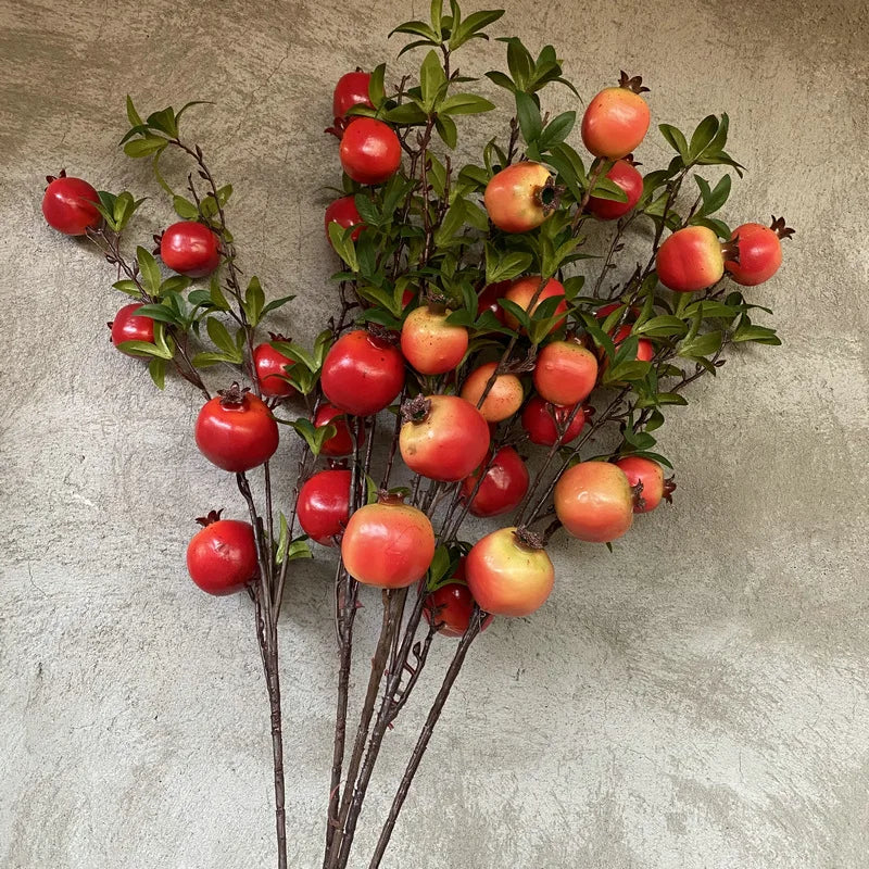 Künstlicher Granatapfelzweig – Schaum Design – 84cm Stil