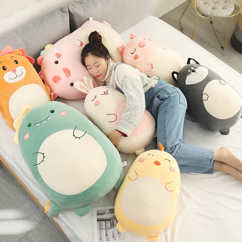 Kawaii Tier-Plüschkissen – Weiche Baumwolle 45/60cm