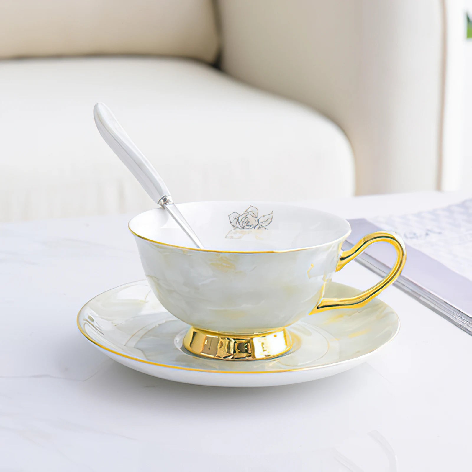 Nordisches Teekannenset – Keramik Handmade mit Goldeinlage