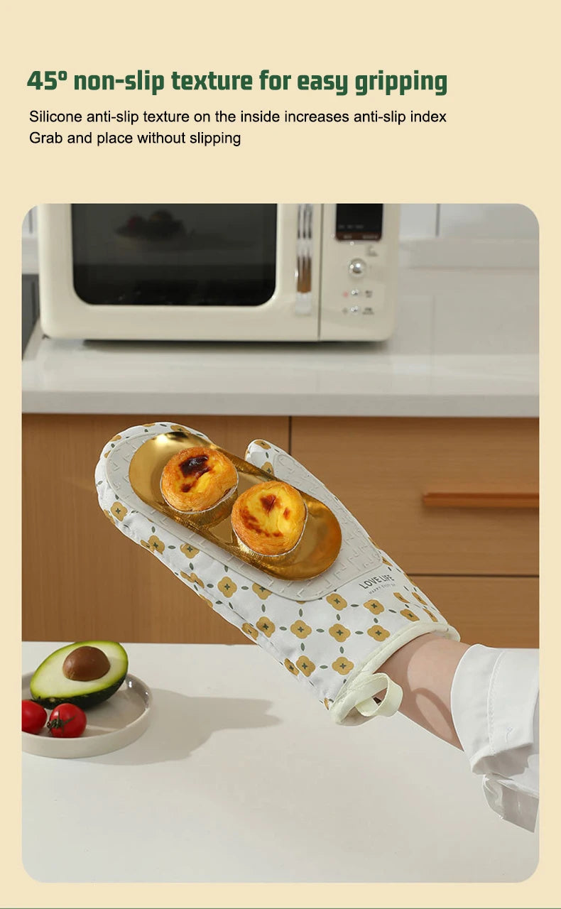 Hitzebeständige Handschuhe – Baumwolle/Polyester Rutschfest Ofen