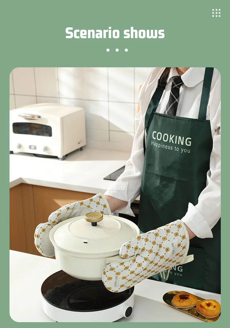 Hitzebeständige Handschuhe – Baumwolle/Polyester Rutschfest Ofen