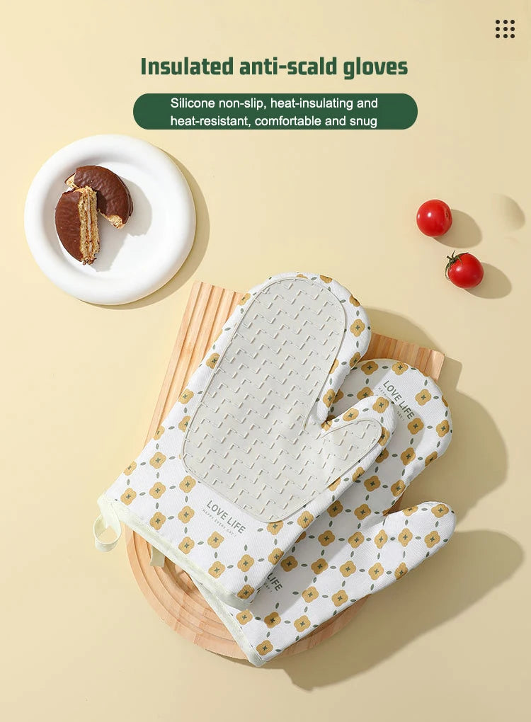 Hitzeschutz-Handschuhe – Baumwolle/Polyester – Ofen