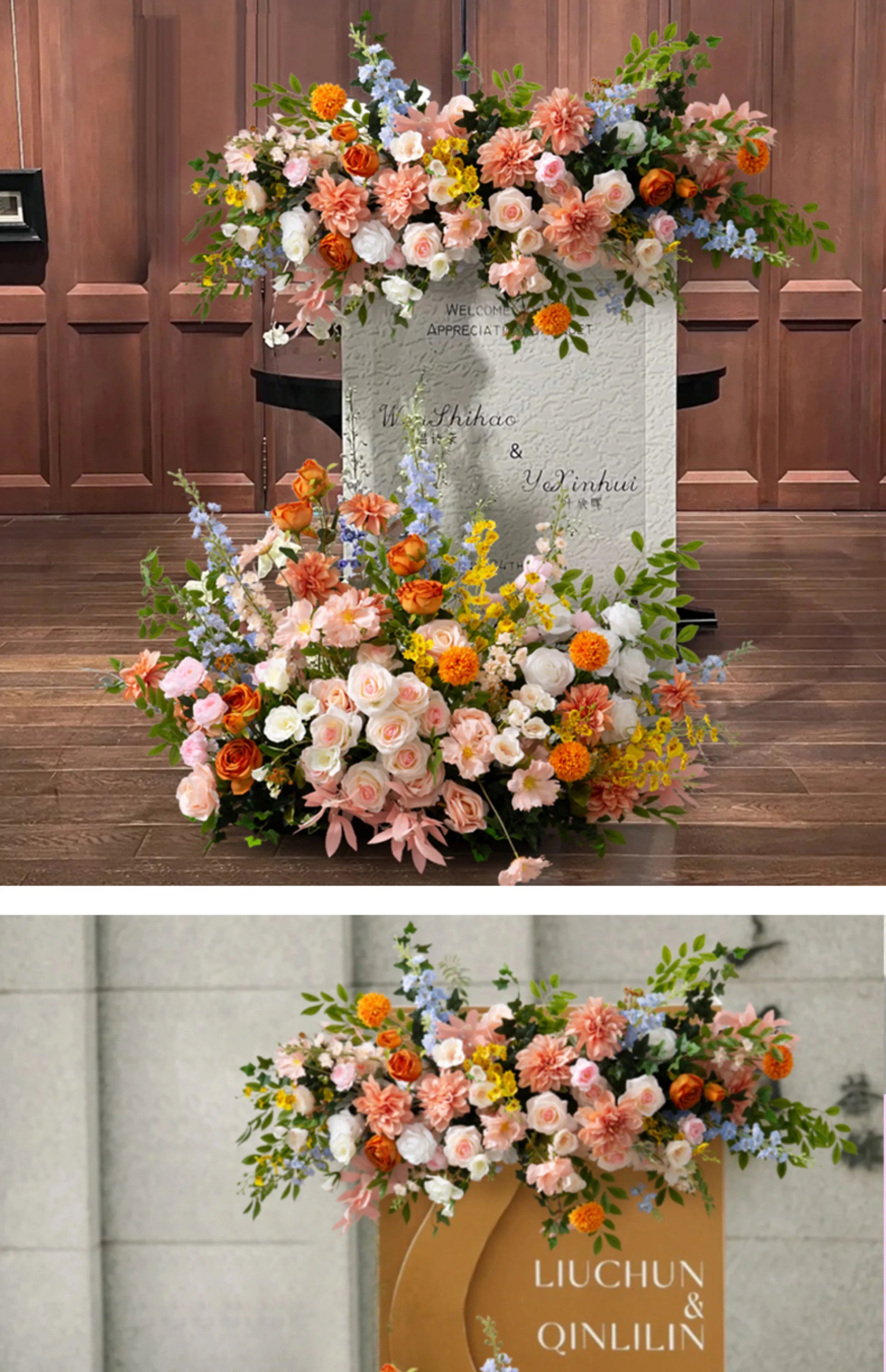 Hochzeits-Blumengesteck – Seide Design – Verschiedene Grössen