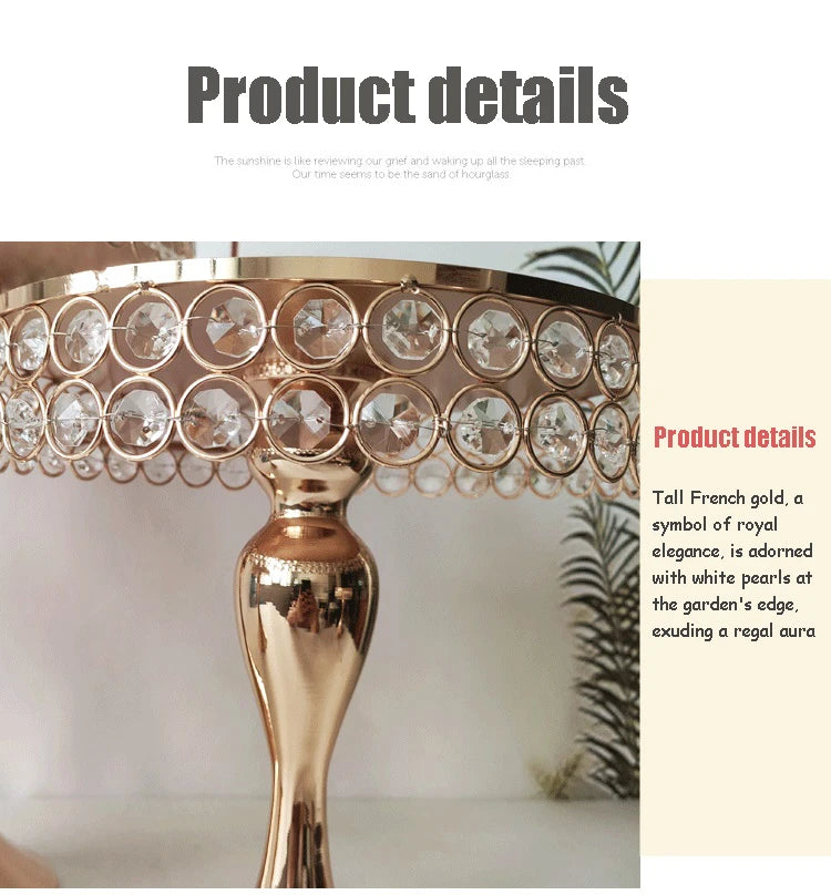 Hochzeits-Kuchenständer – Gold/Silber Metall – H20-39cm