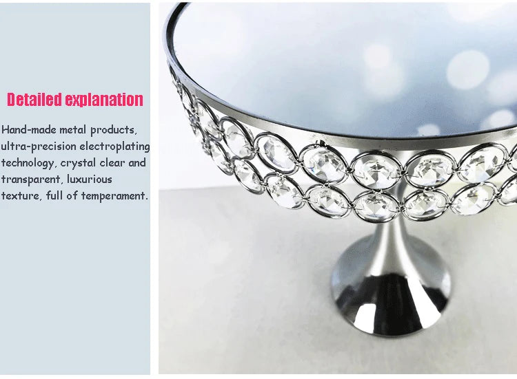 Hochzeits-Kuchenständer – Gold/Silber Metall – H20-39cm