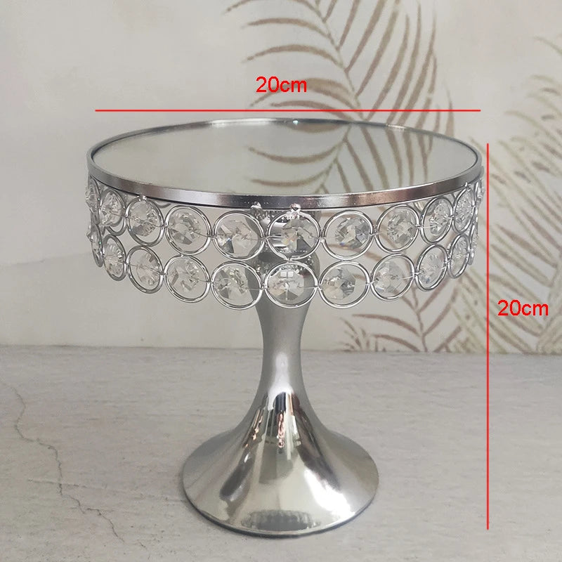 Hochzeits-Kuchenständer – Gold/Silber Metall – H20-39cm