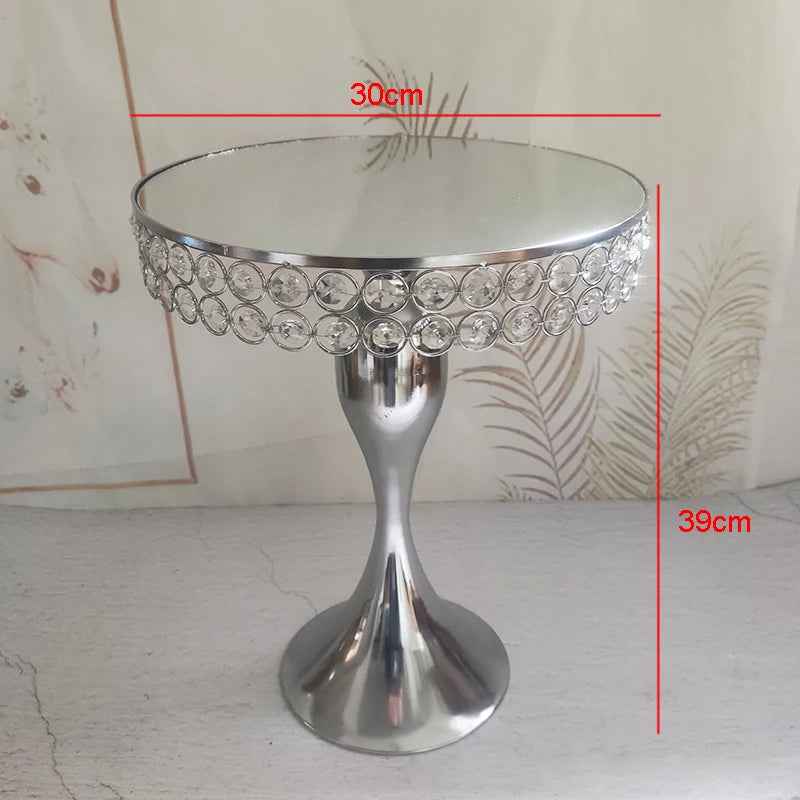 Hochzeits-Kuchenständer – Gold/Silber Metall – H20-39cm