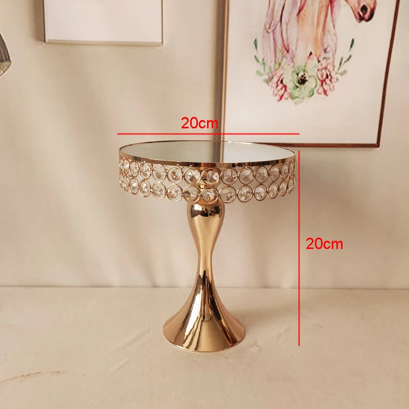 Hochzeits-Kuchenständer – Gold/Silber Metall – H20-39cm