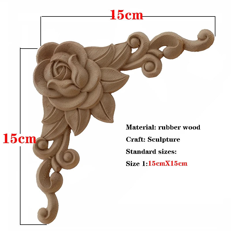 Holzapplikation geschnitzt – Retro-Nostalgie – Versch. Grössen