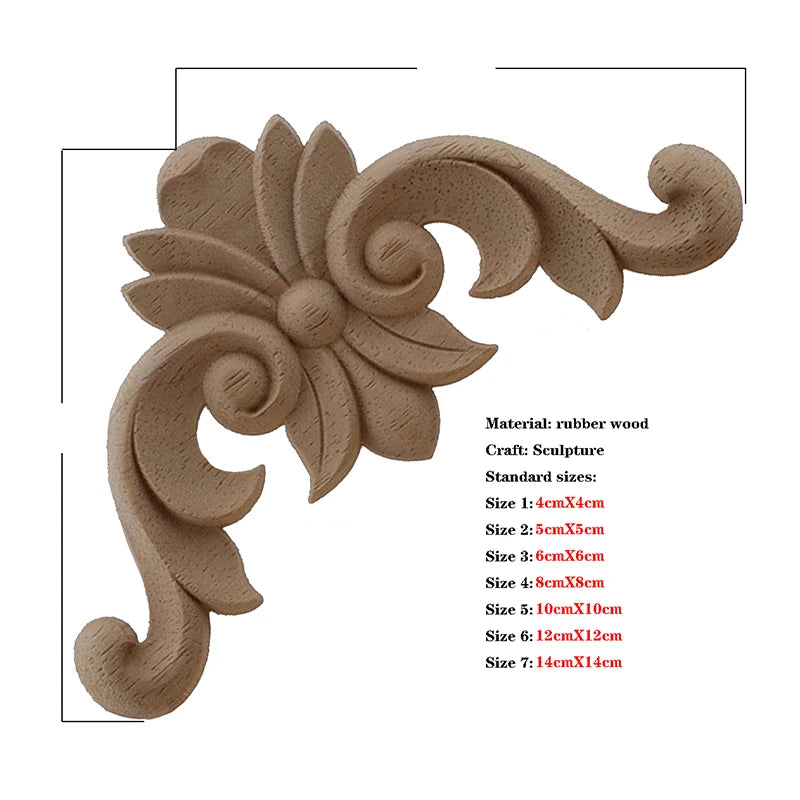 Holzapplikation geschnitzt – Retro-Nostalgie – Versch. Grössen