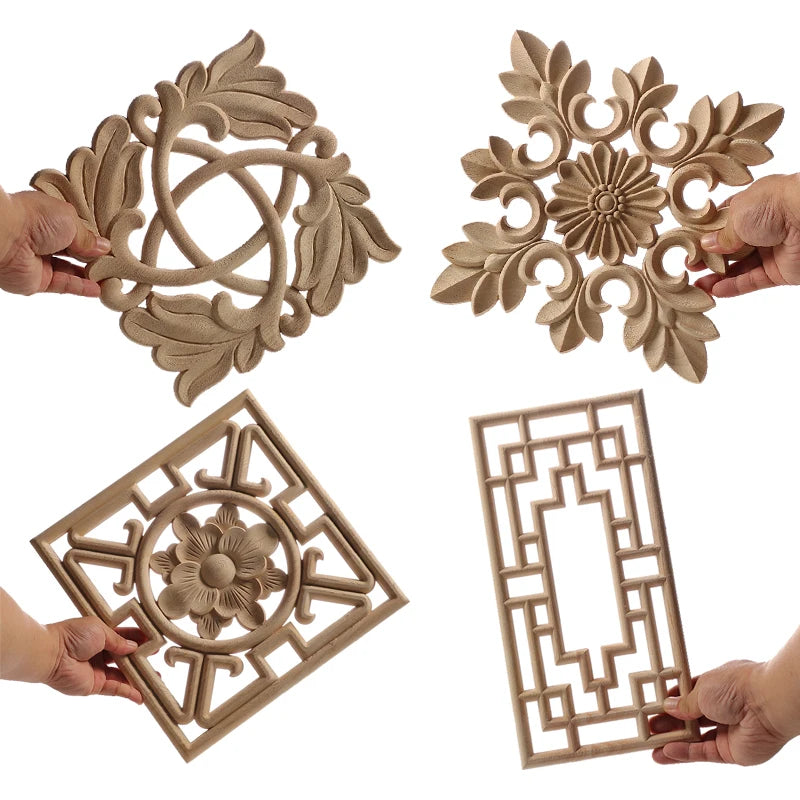 Holzapplikationen – Vintage Schnitzerei – Europäischer Stil