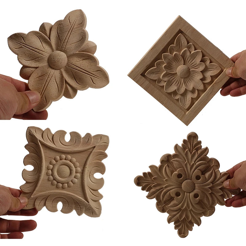 Holzapplikationen – Vintage Schnitzerei – Europäischer Stil