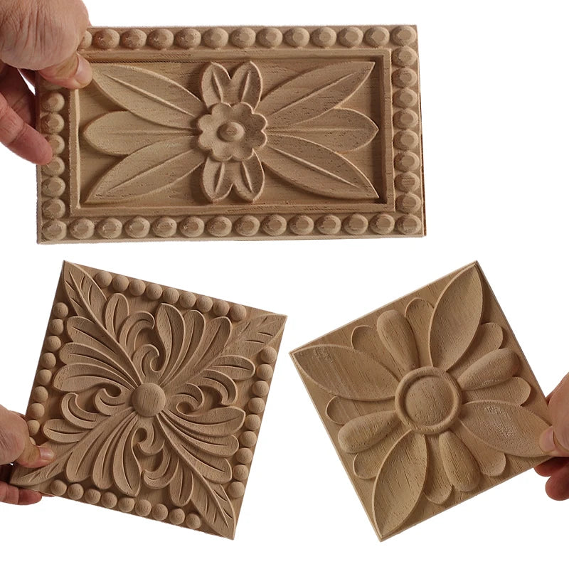 Holzapplikationen – Vintage Schnitzerei – Europäischer Stil