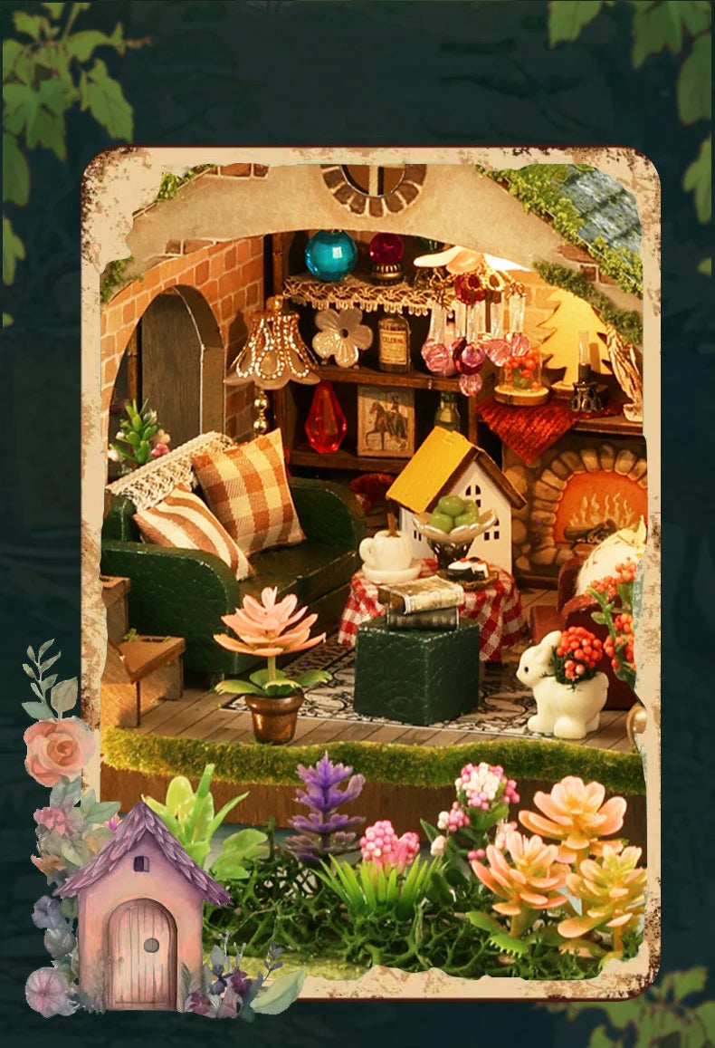 Holzpuppenhaus – Retro Handmade Regal Deko