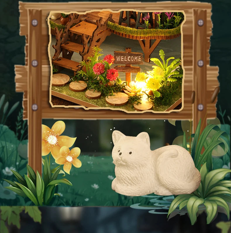 Holzpuppenhaus – Retro Handmade Regal Deko