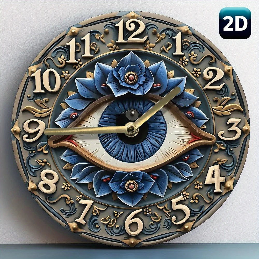 Holzwanduhr – Modern Skull – 30x30CM