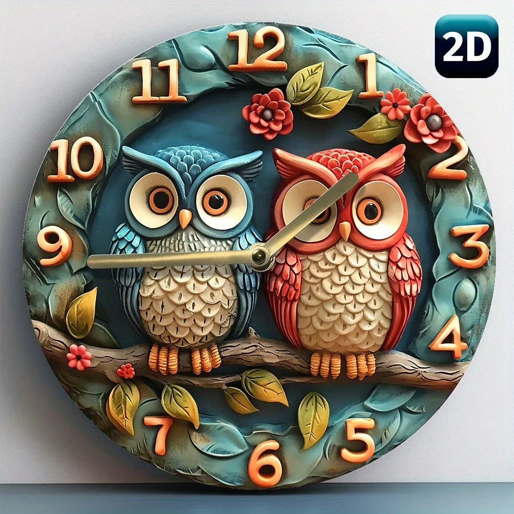 Holzwanduhr – Modern Skull – 30x30CM