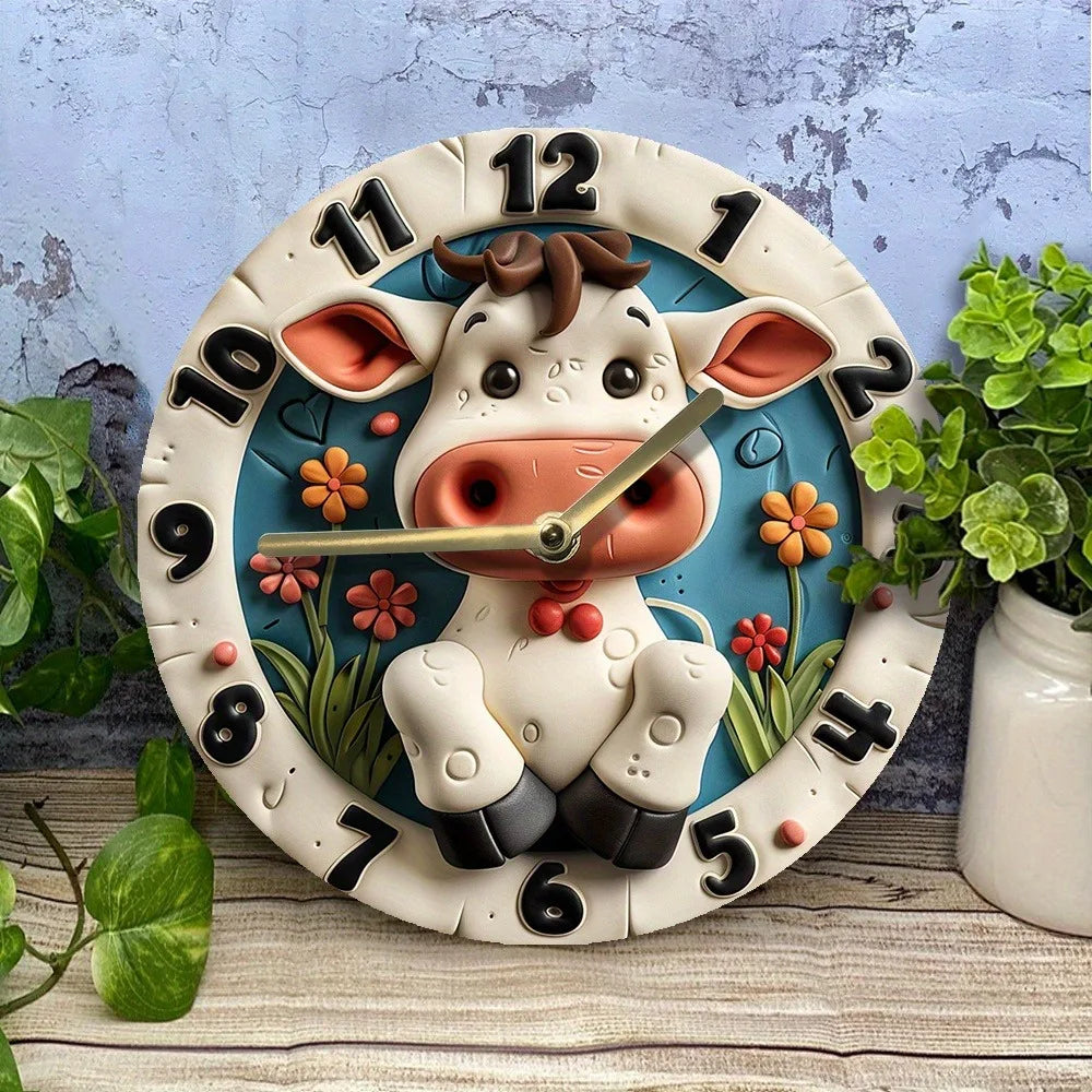 Holzwanduhr – Modern Skull – 30x30CM