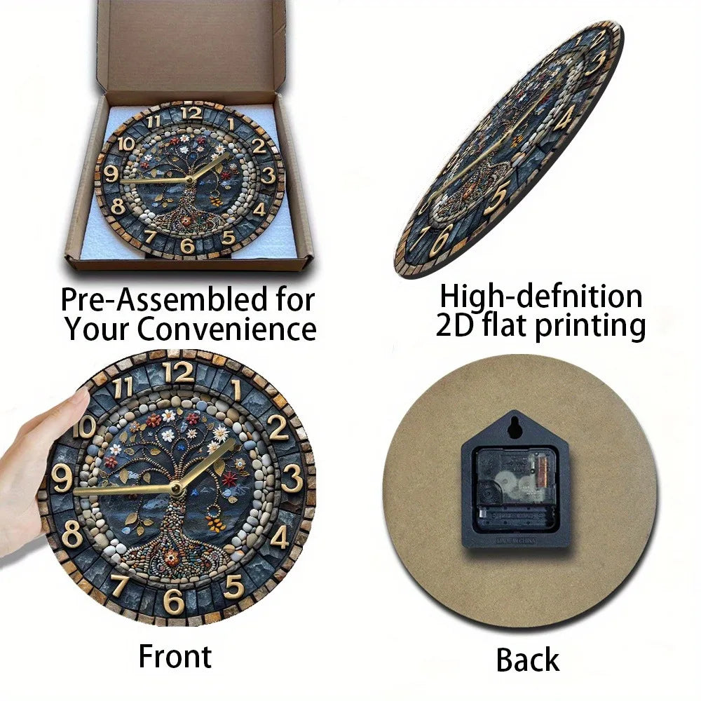 Holzwanduhr – Modernes Design 20x20CM – Handgemacht