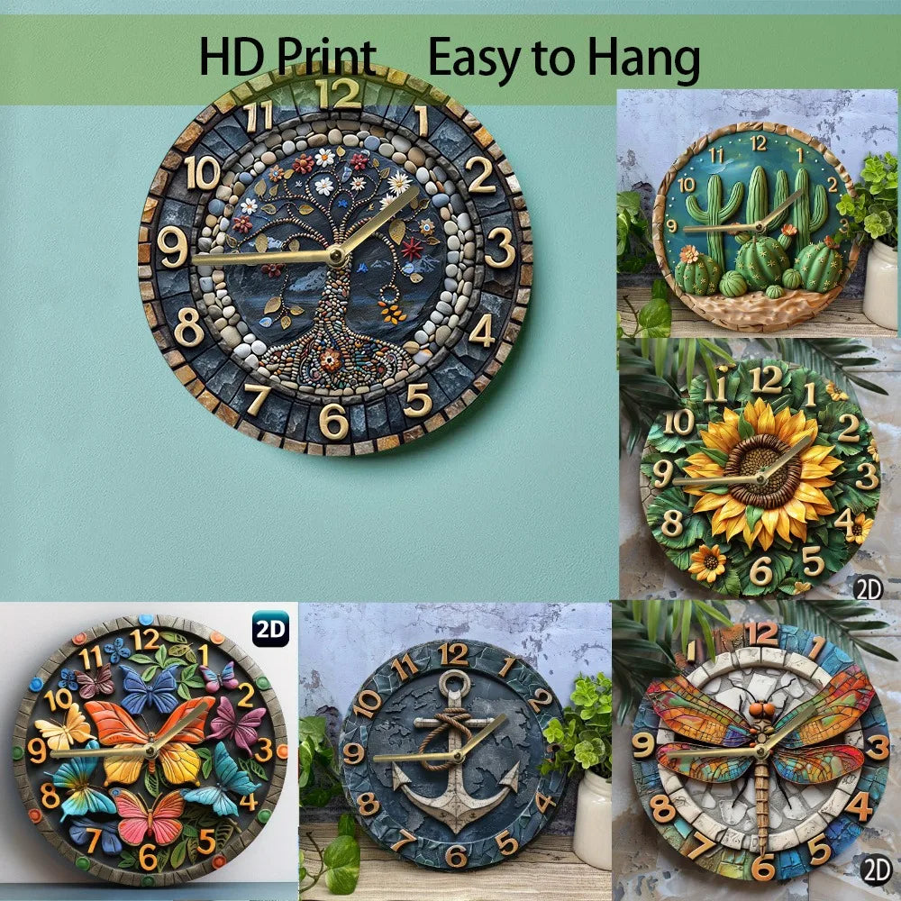 Holzwanduhr – Modernes Design 20x20CM – Handgemacht