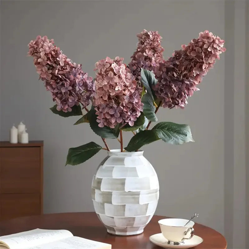 Hortensie Seidenblume – Langer Zweig 83cm – Wohn-Deko