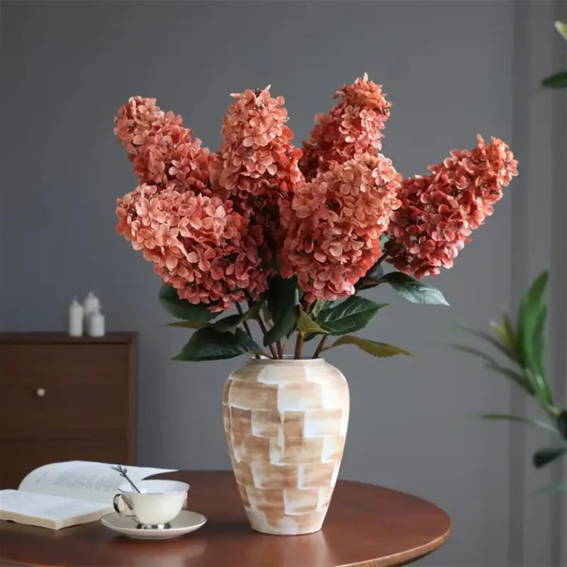 Hortensie Seidenblume – Langer Zweig 83cm – Wohn-Deko