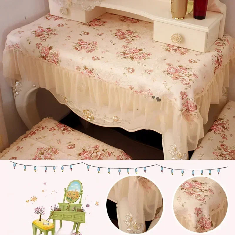 Jacquard Spitze Mesh Tischdecke – Romantik Prinzessin 50X95CM