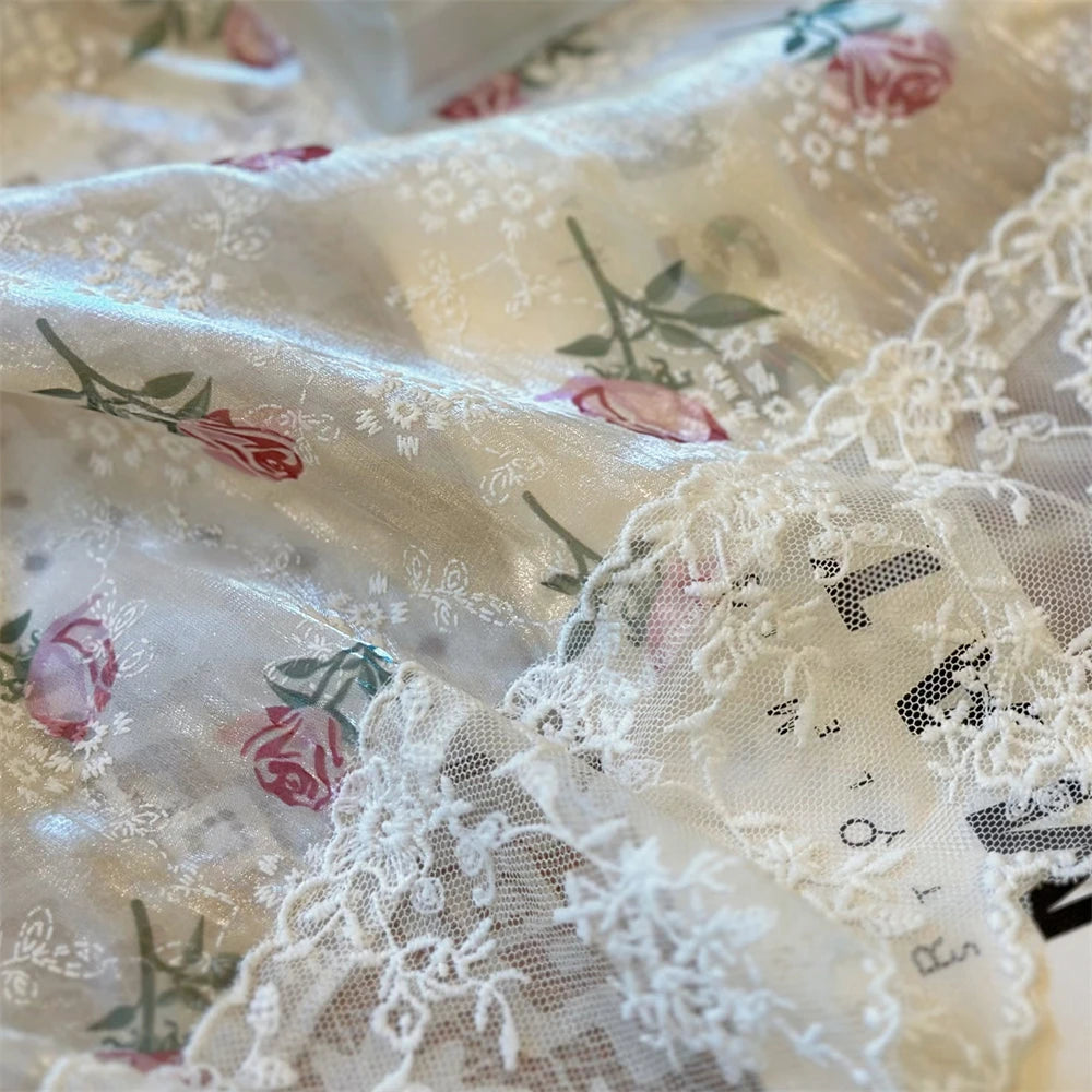 Jacquard Spitzentischdecke – Retro Rosen Design – Versch. Grössen