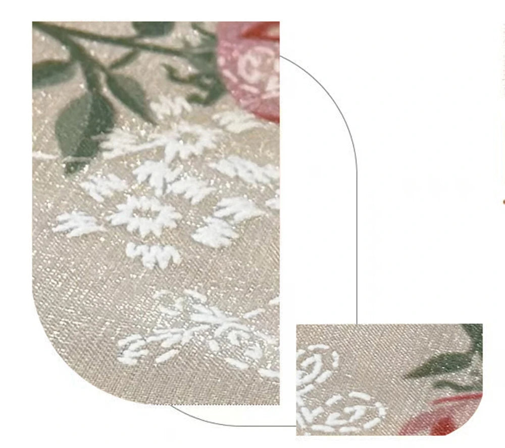Jacquard Spitzentischdecke – Retro Rosen Design – Versch. Grössen