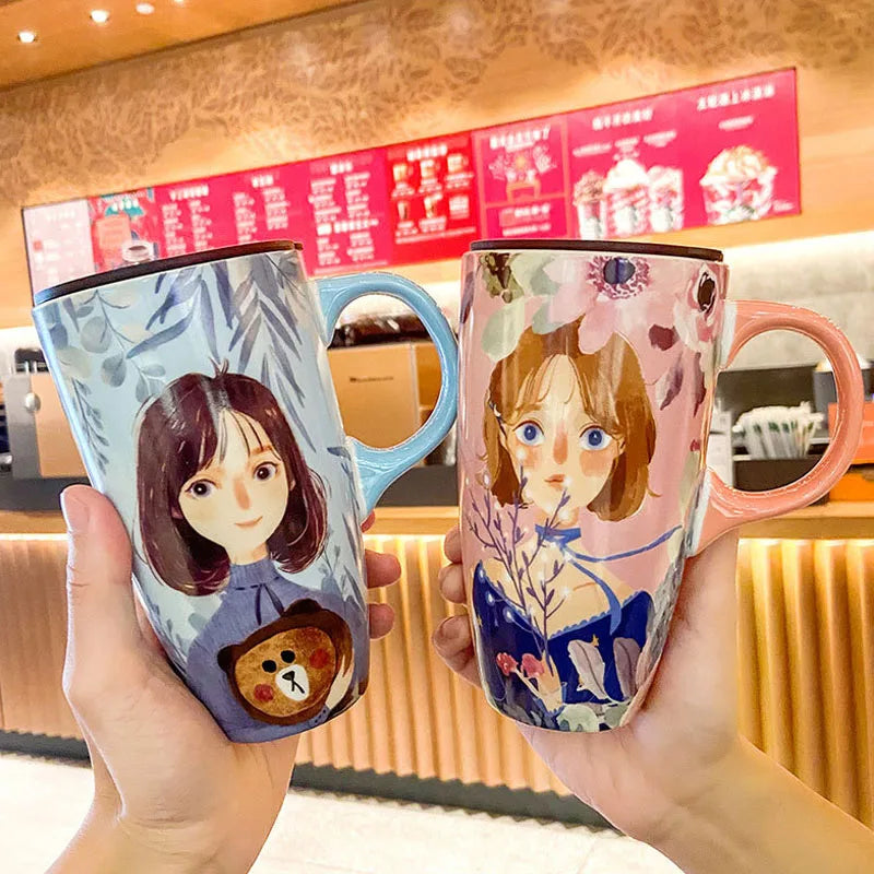 Japanische Stil Tasse – Keramik – 600ML mit Deckel