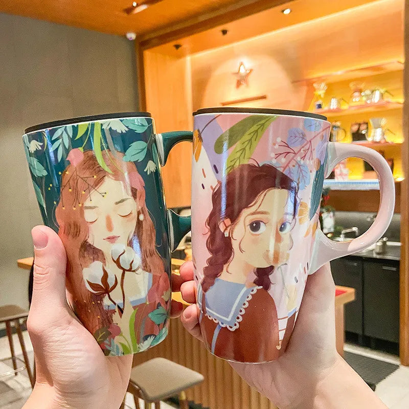 Japanische Stil Tasse – Keramik – 600ML mit Deckel