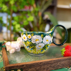 Jasmine Keramikbecher – Bone China, Grosse Kapazität