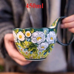 Jasmine Keramikbecher – Bone China, Grosse Kapazität