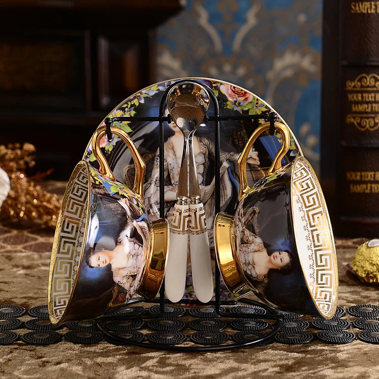 Kaffeetassen-Set - Vintage Feinporzellan - Luxusdesign