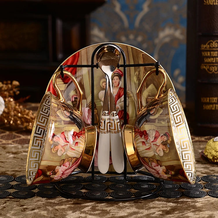 Kaffeetassen-Set - Vintage Feinporzellan - Luxusdesign