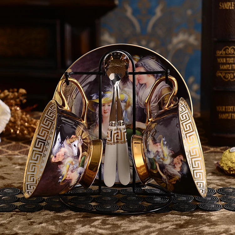 Kaffeetassen-Set - Vintage Feinporzellan - Luxusdesign