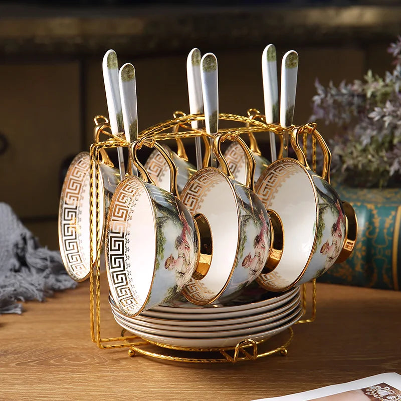 Kaffeetassen-Set - Vintage Feinporzellan - Luxusdesign