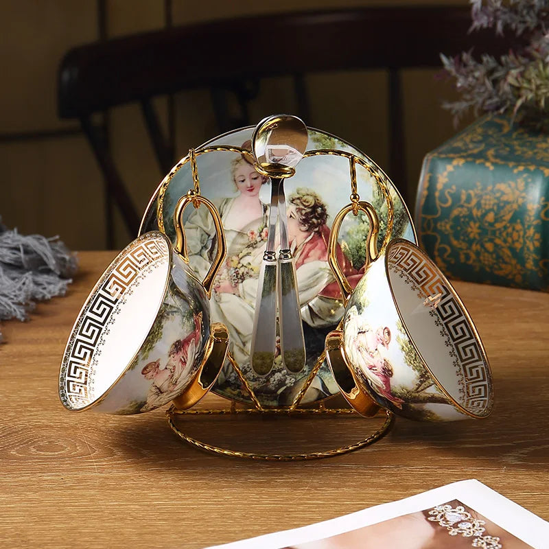 Kaffeetassen-Set - Vintage Feinporzellan - Luxusdesign