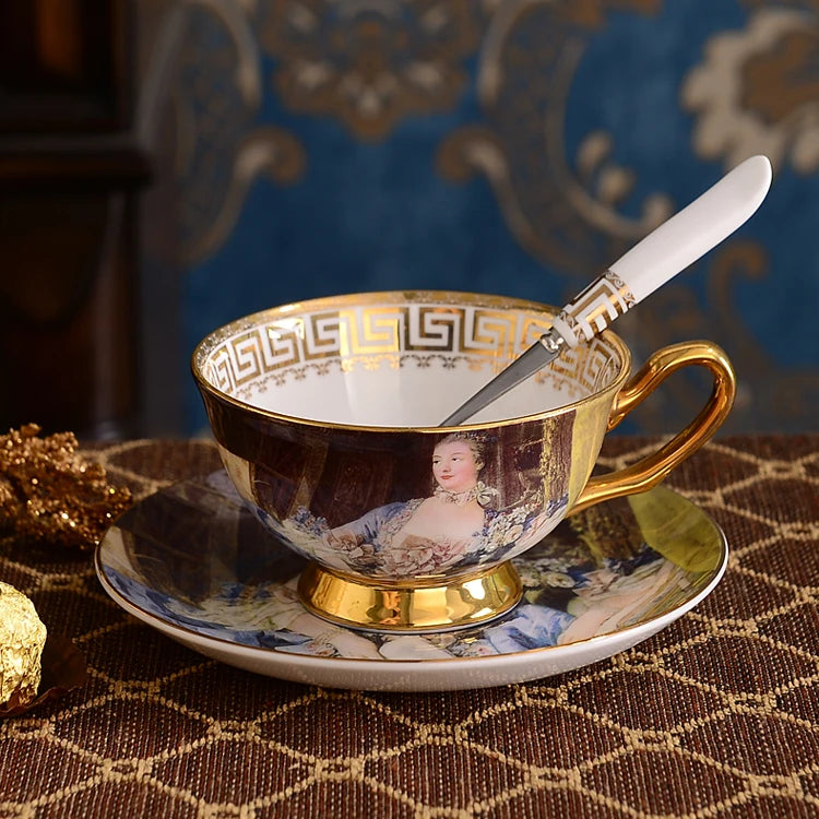 Kaffeetassen-Set - Vintage Feinporzellan - Luxusdesign