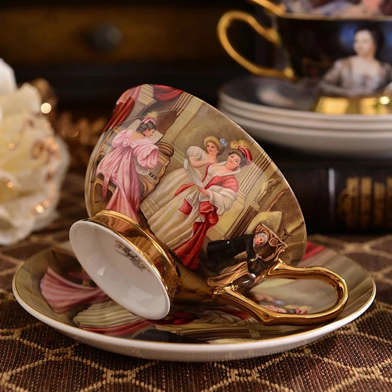 Kaffeetassen-Set - Vintage Feinporzellan - Luxusdesign