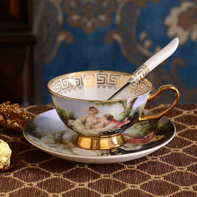 Kaffeetassen-Set - Vintage Feinporzellan - Luxusdesign