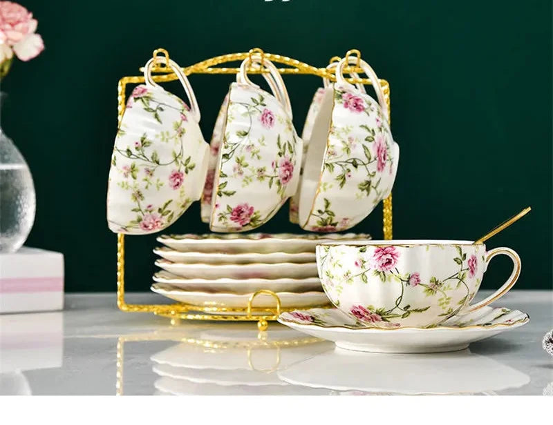 Kaffeetassenset aus Feinporzellan – Elegantes Design – 200ML