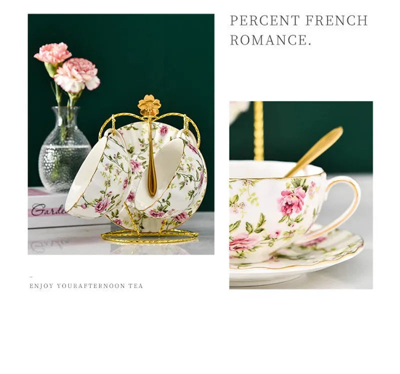 Kaffeetassenset aus Feinporzellan – Elegantes Design – 200ML