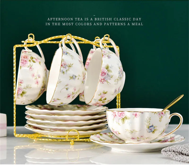 Kaffeetassenset aus Feinporzellan – Elegantes Design – 200ML