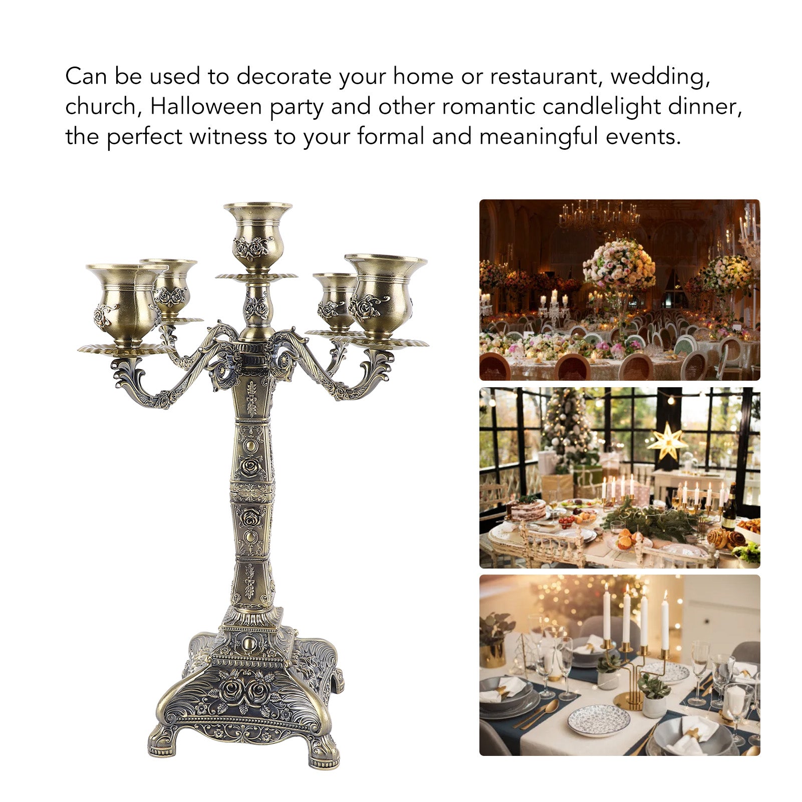 Kandelaber Halter – Vintage Metall Design – Romantische Dekoration