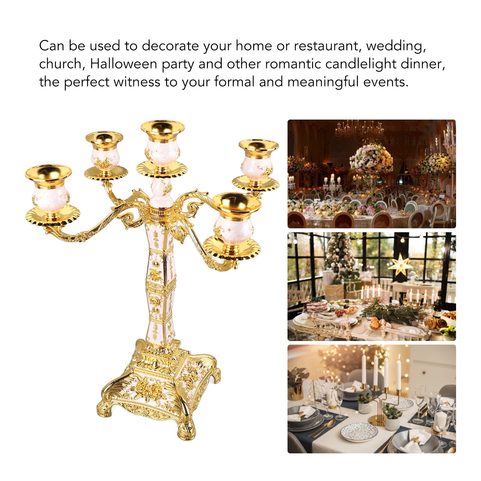 Kandelaber Halter – Vintage Metall Design – Romantische Dekoration