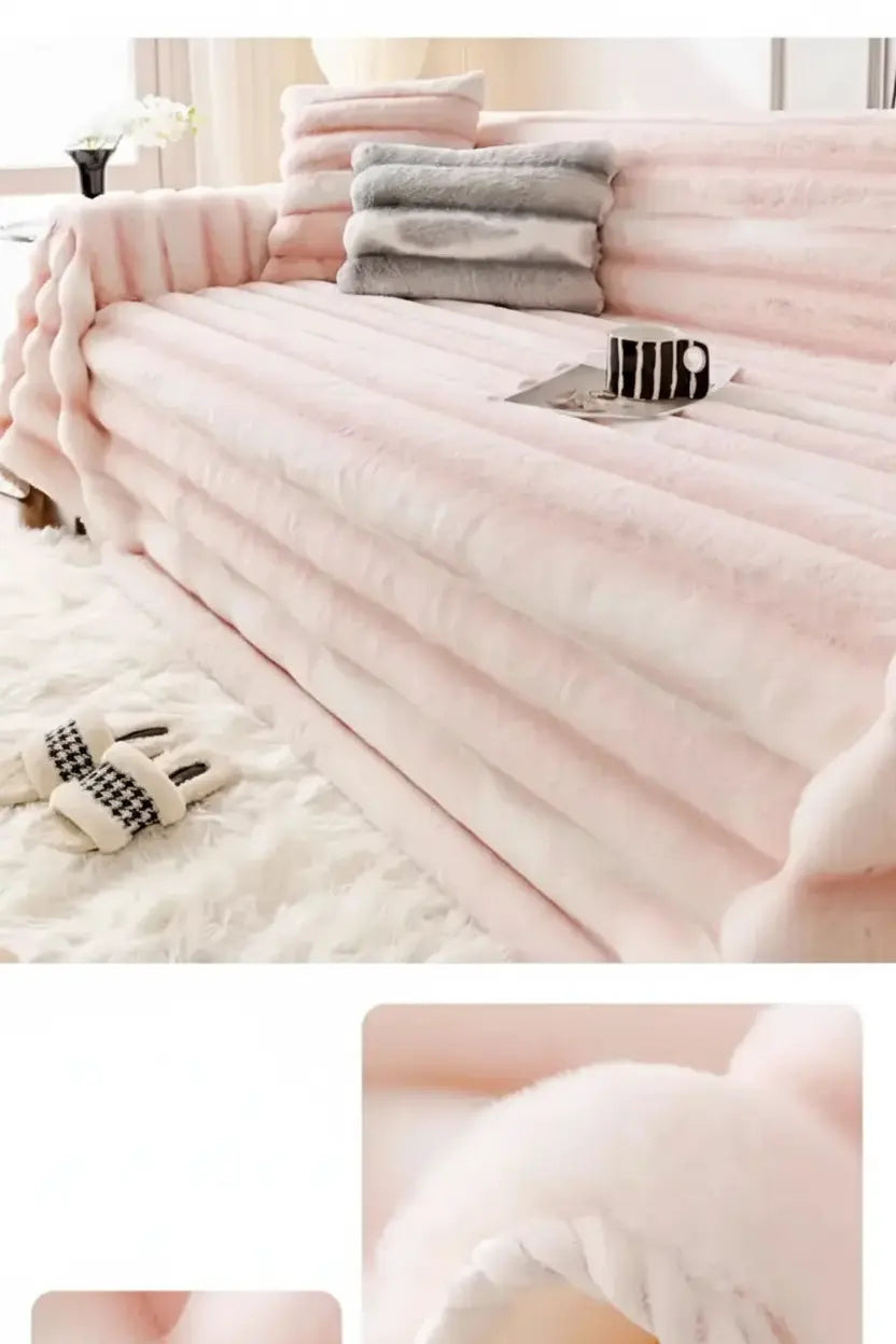 Sofabezug nordic aus Polyester, Farbe: Orange, 180x200cm